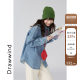 Drawwind denim shirt for women 2025 new small autumn casual loose versatile long-sleeved shirt