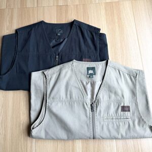 
European and American original single cotton breathable autumn men's tear-resistant outdoor workwear casual waistcoat vest V-neck vest