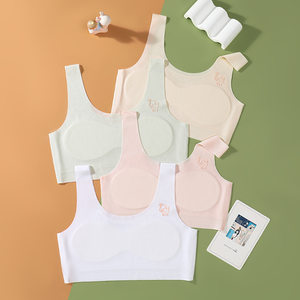 
Seamless underwear for girls in the developmental period, children and students, ice silk breathable girls, junior high school students, small vests, medium and large children's underwear