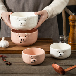 Cute Ceramic Rice Bowl Household Tableware Underglaze Color Cartoon Noodle Bowl 2025 New Model Single-Serving Soup Bowl Snail Noodle Bowl