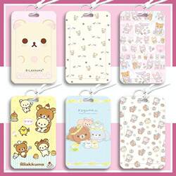 Rilakkuma Card Holder Cute Student Sliding Card Holder School Id Card Bus Card Meal Card Water Card Access Card Campus Card Protective Cover