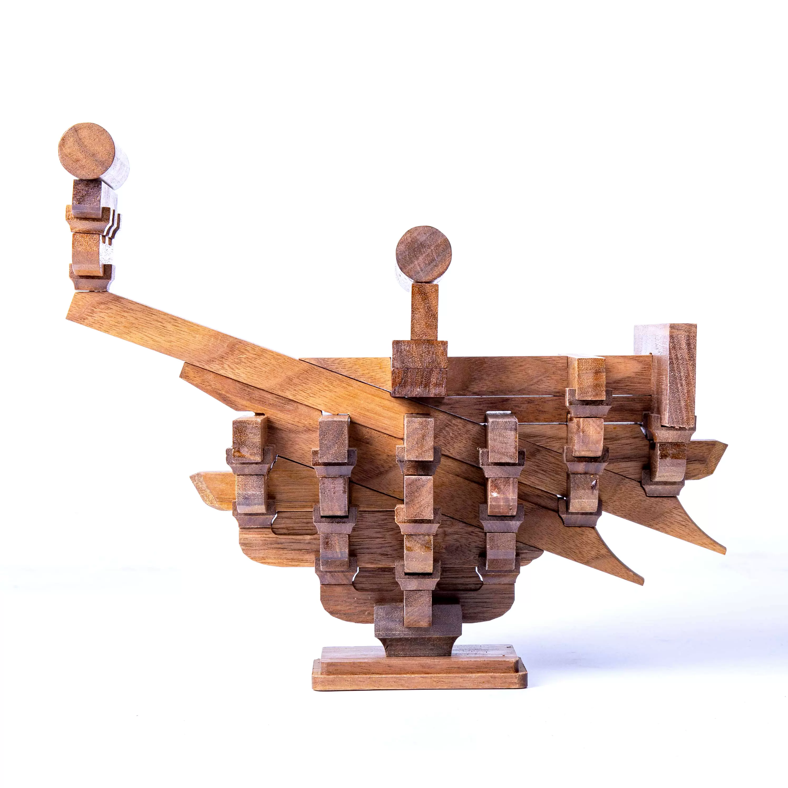 新款宋式六铺作补间斗拱1:10斗栱教具实木古建筑榫卯独乐积木