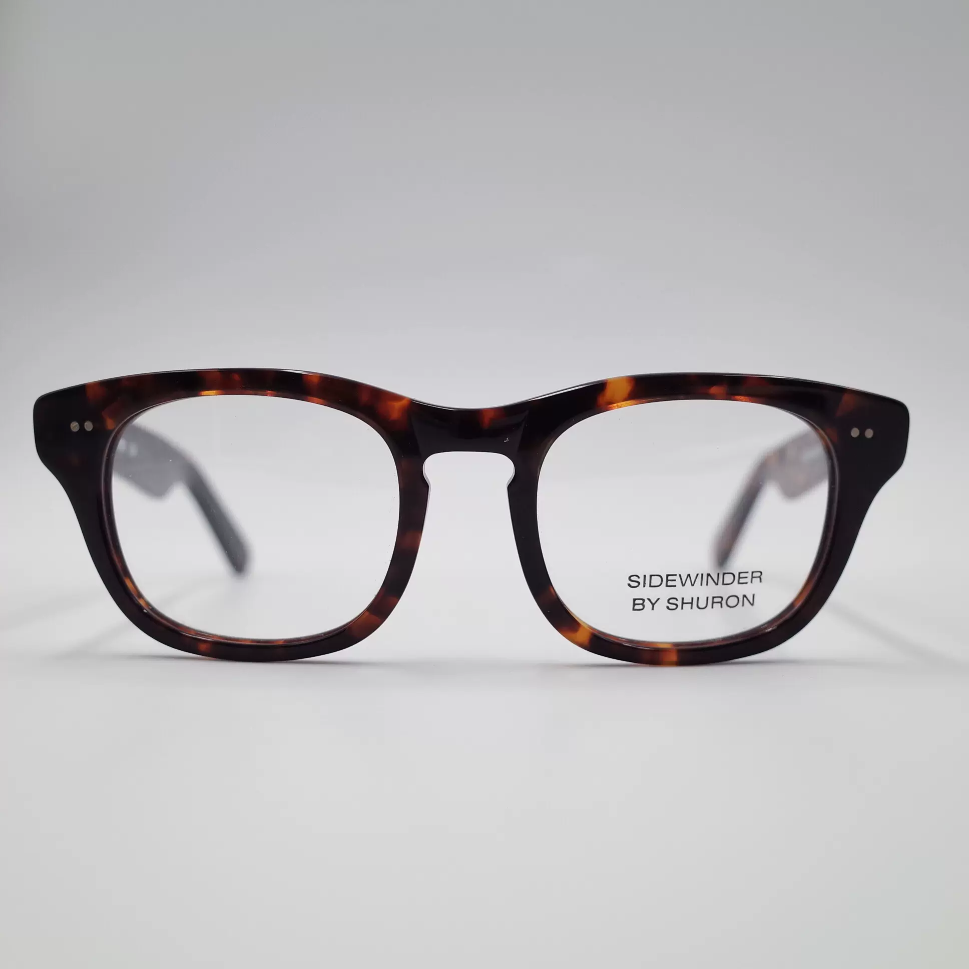 现货美国老牌眼镜SHURON SIDEWINDER进口板材镜架复古玳瑁色全框-Taobao