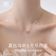 999 sterling silver Mobius ring pendant necklace for women high-end light luxury niche collarbone chain for girlfriend holiday gift