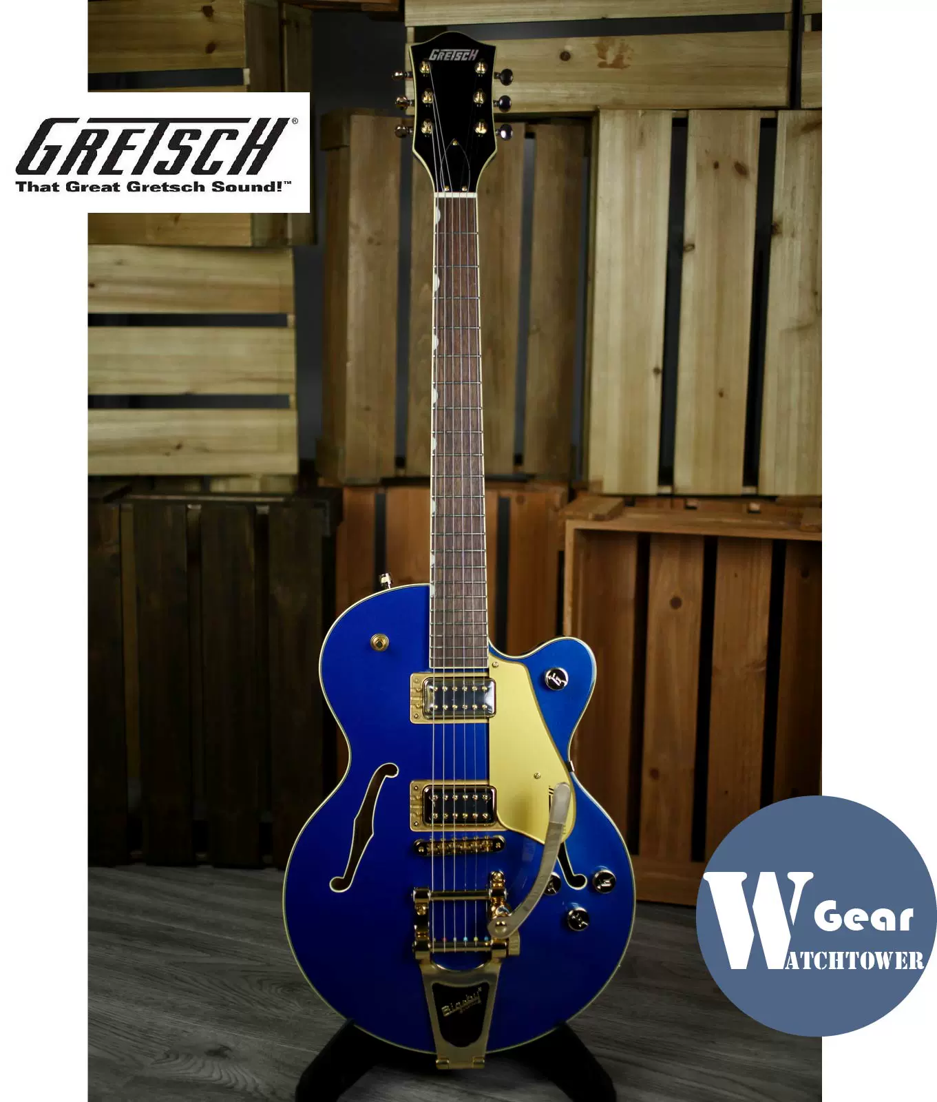 现货Gretsch G5655TG 蓝色国产爵士Jazz朋克Punk半空心电吉他-Taobao
