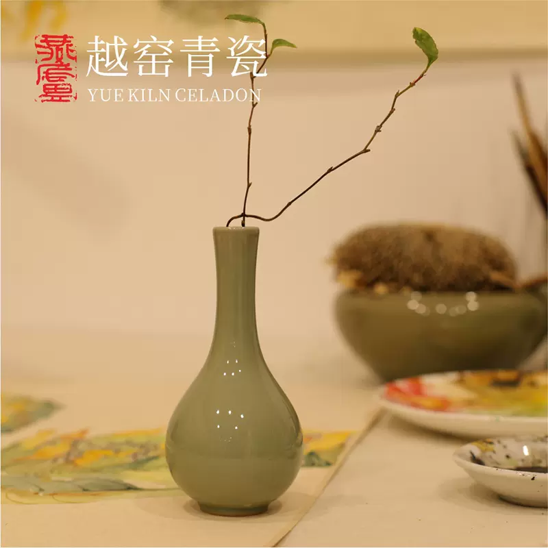 陶瓷器    小瓷瓶 Amazon.com: Yesland 小藍白瓷花瓶3 件組高5 英吋(約15.2 公分