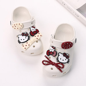
Children's slippers for girls in summer cat hole shoes non-slip cute internet celebrity beach shoes princess parent-child Baotou sandals