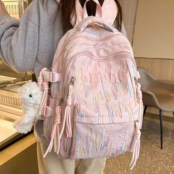 Schoolbags for Junior High School Girls, High School Students, 2025 New Style, High-Looking, Large-Capacity Shoulder Bags, Elementary School Girls, Girls' Backpacks