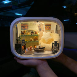 DIY Cabin Ob11 Dollhouse 1:12 Handmade Small House Assembly Model Miniature Scene Birthday Gift for Girls