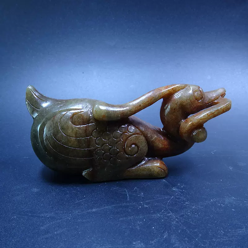 ▽鴻▽宋朝時代 高古玉 和田玉彫 渣斗 時代物 中国古美術