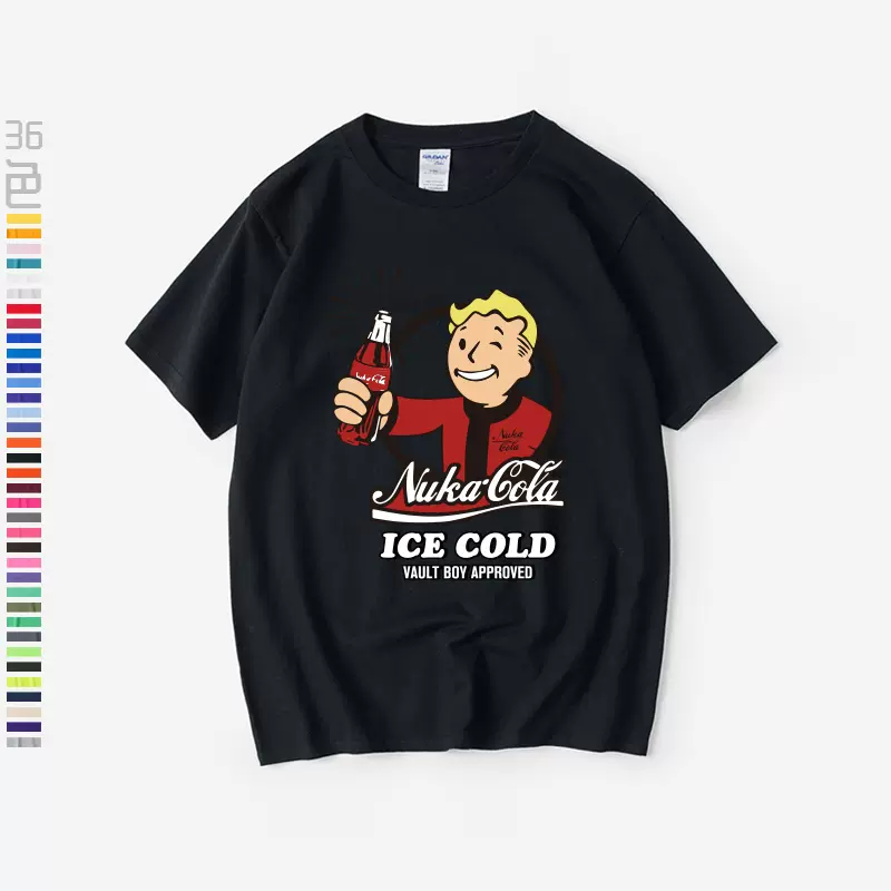 Ps4 Xbox游戏fallout哔哔小子辐射核子可乐t恤短袖ins衣服