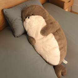 Cute Seal Doll Sleeping Pillow, Plush Toy on the Bed, Extra Large and Super Soft Pillow, Sea Otter Doll Birthday Gift