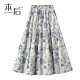 2183 Pocket Floral Skirt Spring and Summer Women's Mid-length 2025 New Sweet Elastic Waist High Waist A-line Skirt
