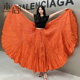 
8081 Thin irregular pleated loose slim large hem skirt versatile A-line skirt summer women's long skirt new style