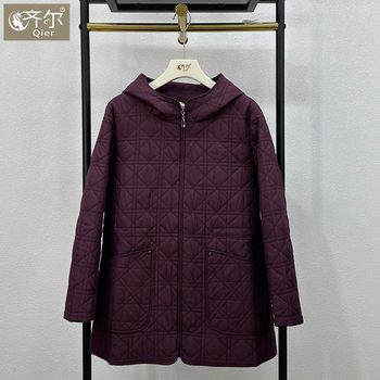 
Brand mother's autumn and winter thin cotton coat, western style large size middle-aged and elderly women's 2025 new noble lady cotton coat