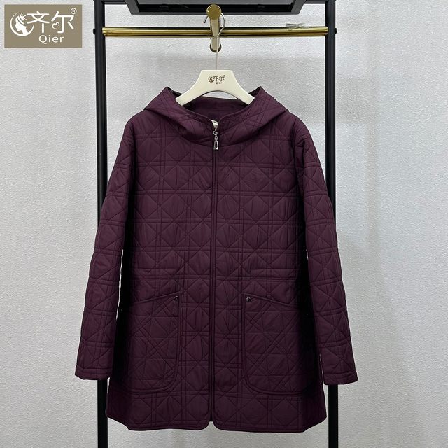 
Brand mother's autumn and winter thin cotton coat, western style large size middle-aged and elderly women's 2025 new noble lady cotton coat