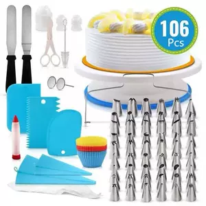 10pc Silk Flower Tool Fondant Baking Pastry Bag Nozzle Set-Taobao