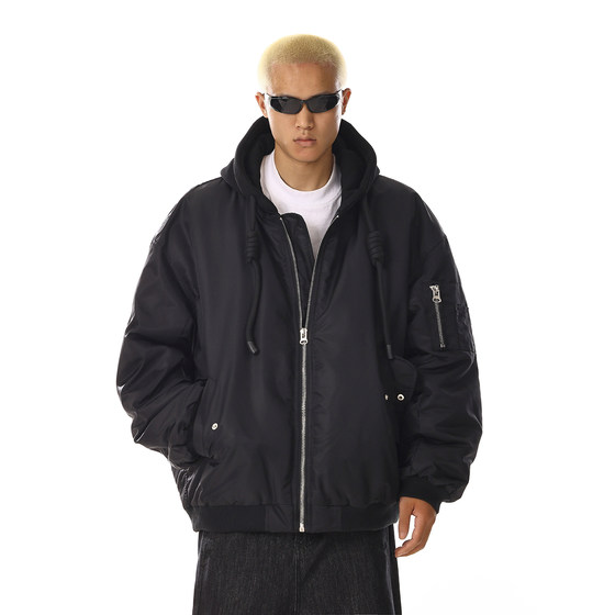 
American retro design niche workwear flight jacket cotton jacket men's street loose casual versatile couple coat