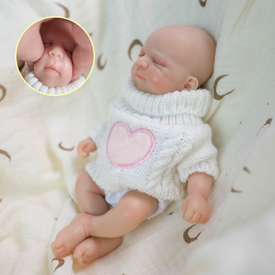 
NPK reborn doll 20 cm pure solid silicone Q-elastic pullable simulated baby soft