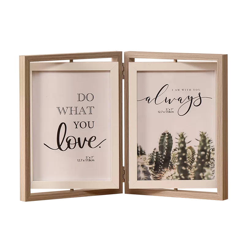 双折双面旋转相框摆台洗照片加打印相册5 6寸 