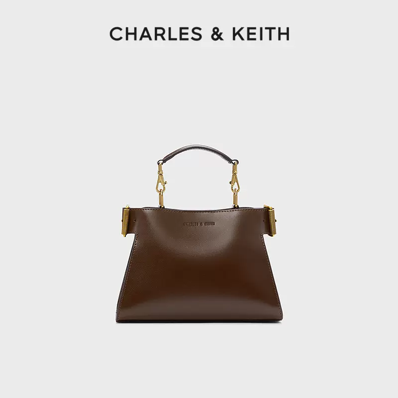 CHARLES&KEITH23冬新款CK2-50160149簡約抱嬰袋梯形單肩斜挎包女-Taobao