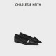 
CHARLES/KEITH summer women's shoes CK1-70381060 metal buckle flat-soled pointed ballet shoes single shoes