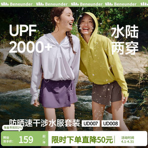 Women's swimsuit under banana, wading suit, drifting and quick-drying outdoor split swimsuit, seaside surfing suit, sun protection suit