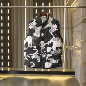 Export list Hollow thermal fiber, light and warm, autumn and winter men's camouflage printed stand-up collar cotton vest