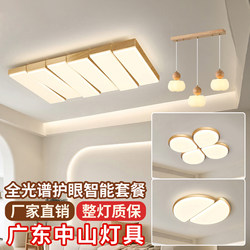 Medieval-Style Eye-Protecting Living Room Lamp, Ceiling Lamp, Simple and Modern Full-Spectrum Piano Key Main Lighting Package, Whole House Combination