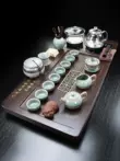Bộ khay trà bằng gỗ nguyên khối hoàn toàn tự động Bộ hoàn chỉnh ấm đun nước bằng thủy tinh tích hợp đáy ấm đun nước Shangshuige mẫu mới để sử dụng tại nhà bàn trà điện thông minh Bàn trà điện