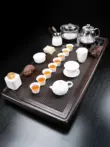 Bộ trà Bộ khay trà gỗ chắc chắn tích hợp kính ấm đun nước đáy hoàn toàn tự động làm đầy nước hộ gia đình bàn trà dày phong cách mới bếp điện bàn trà Bàn trà điện