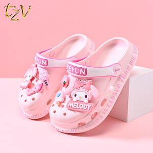 
Children's Slippers Girls' Croc Shoes Summer New Cartoon Cute Indoor Non-Slip Soft Sole Girls Baby Kindergarten