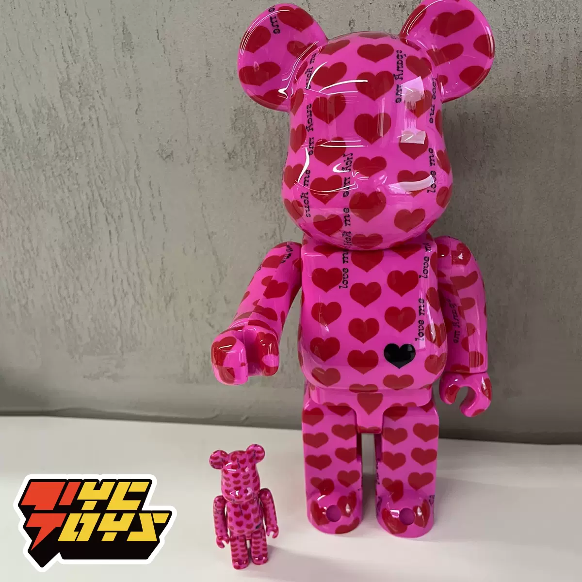 TYCTOYS】现货BE@RBRICK X JAPAN HIDE 积木熊400% PINK HEART-Taobao