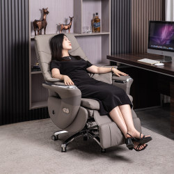 Bergson Genuine Leather Electric Comfortable Chair for Long Sitting, Nap, Executive Chair, Office Massage Computer Chair, Home Office Chair