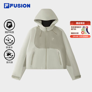 
Zhang Hao's same series FILA FUSION woven jacket women's summer new style spliced water-repellent hooded top