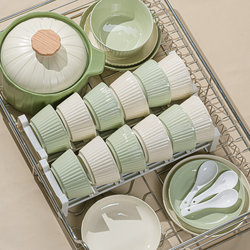 Dishes and Bowls Set for Home Use 2025 New Model Jingdezhen High-End Ceramic Bowls, Plates, Chopsticks, Simple Tableware, Housewarming Gift