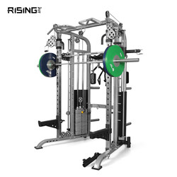 Multifunctional Commercial Squat Rack Gym Smith Machine Comprehensive Trainer Weightlifting Bench Press Pull-Up Equipment