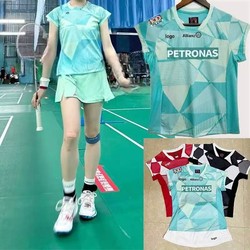 2025 New Badminton Wear Sports Suit Men's and Women's Short Sleeve Top Quick-Drying Jersey Tennis Team Competition Wear