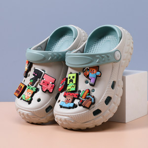 
Minecraft Boys Hole Shoes Children's Slippers New Slip Anti-odor Boy Summer Teen Beach Light