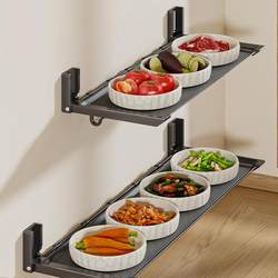 Folding food preparation rack without punching multifunctional storage rack