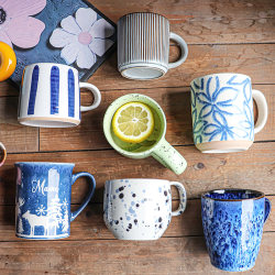 【9.9  ! High-End Mug】Large Capacity, High Aesthetic Value Ceramic Water Cup, Breakfast Milk Coffee Cup