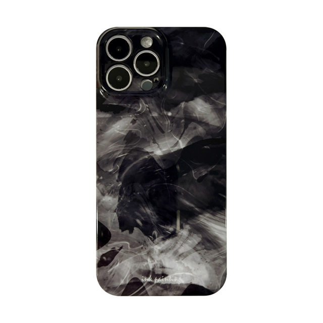 Film shell iphone16 cold wind smudged black and white ink suitable for ...