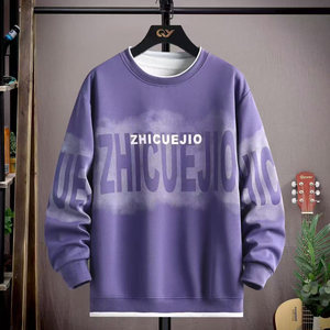
Men's sweatshirt spring and autumn style thin tops for teenagers round neck autumn clothes autumn winter loose long-sleeved T-shirt