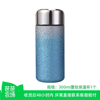 Ice crystal coated titanium pocket thermos cup 300ml