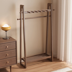 Solid Wood Clothes Rack Floor-Standing Bedroom Household Coat Rack 2025 New Model Room Clothes Hanging Rack Small Storage Rack
