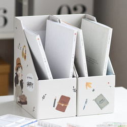 Bookend Box ins Wind Girl Cute Student Simple Book Holder Office Desk Divider Bookshelf File Rack Storage