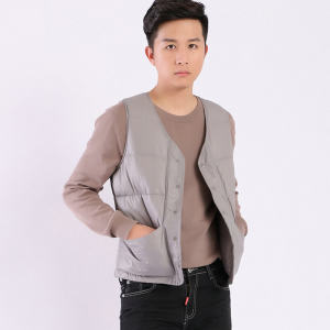 Autumn and winter new light and light down cotton vest male Korean version of fashion black big pocket slimming inner cotton vest short