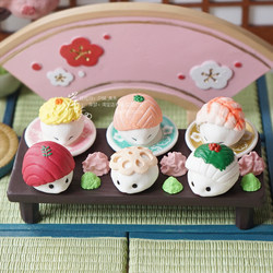 Japanese Authentic Cute Miniature Japanese-Style Sushi Japanese Hamster Mini Japanese-Style Creative Food Toy Capsule Toy Figurine