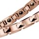 Genuine Taiwan health titanium titanium magnetic tungsten steel color gold couple bracelet Koto anti -radiation fashion men's and women's jewelry bracelet
