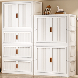 90cm Foldable Wardrobe Multifunctional Storage Cabinet for Home Bedroom Baby Clothes Organizer Small Wardrobe Storage Cabinet